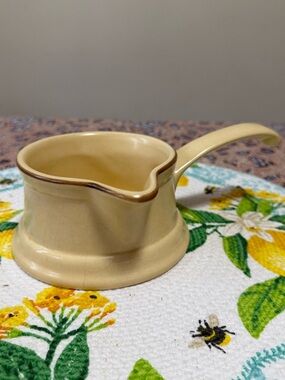 Pfaltzgraff Country Village Cream Sauce Pourer with Brown Trim